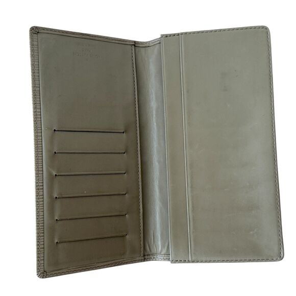 Authentic Louis Vuitton Epi Leather Long Wallet Card Holder Men’s Bifold Gray - Picture 3 of 7